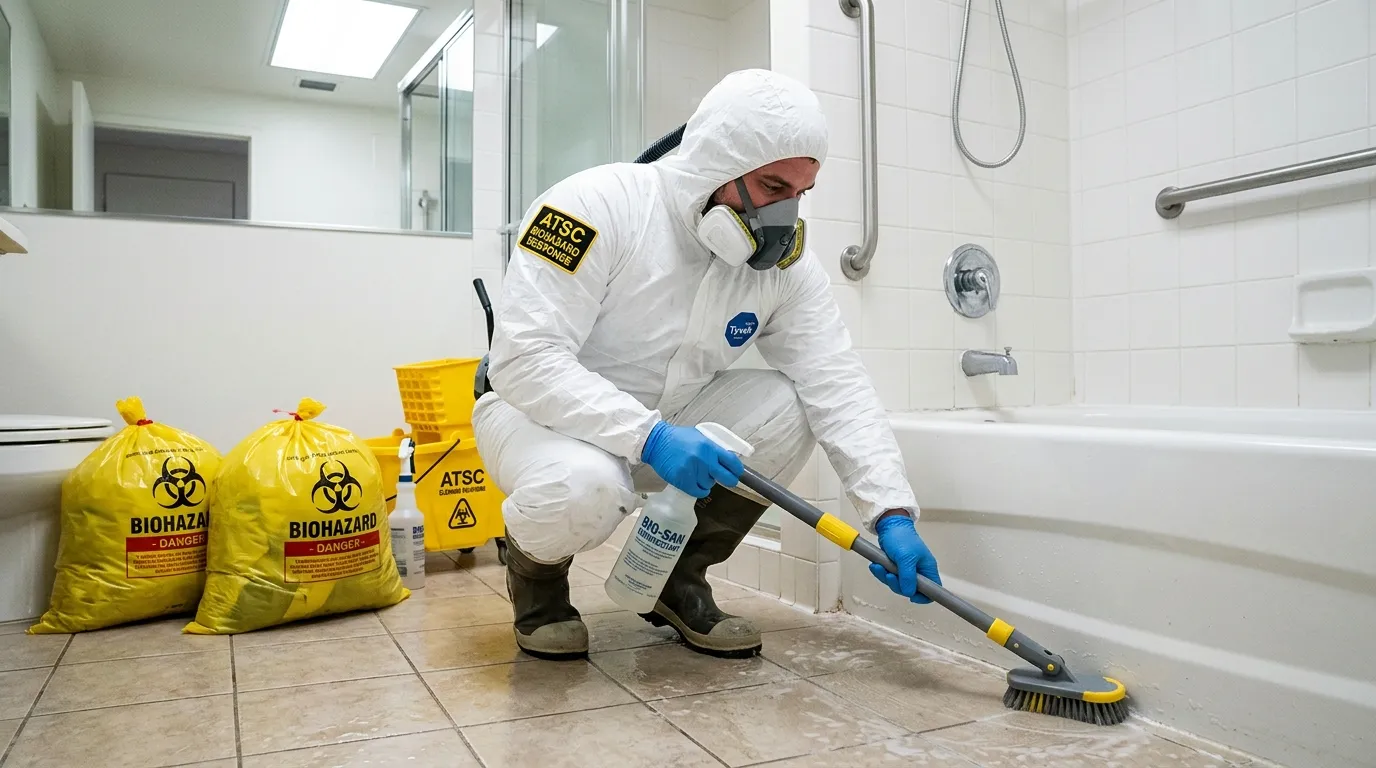 Decontamination equipment deployed for Blood Cleanup in Woodlyn